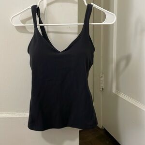Lululemon Align waist length v neck black size 4